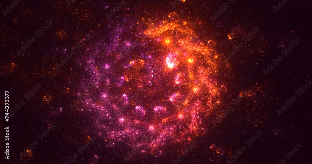 3D manual rendering abstract fractal light background. Its not AI Generatd illustration.