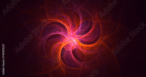 3D manual rendering abstract technology fractal background. Its not AI Generatd illustration.