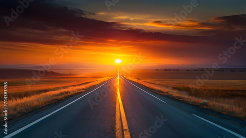 sunset on the highway © Alberto