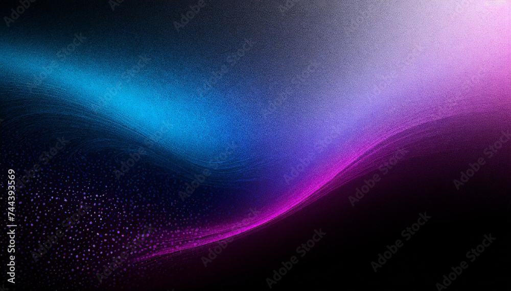 Fototapeta premium Celestial Serenity: Abstract Grainy Wave with Blue-Purple Gradient