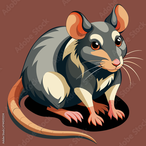 Rat animal pet vector illustration draw cartoon pretty cute
