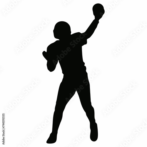 silhouette of american football or rugby