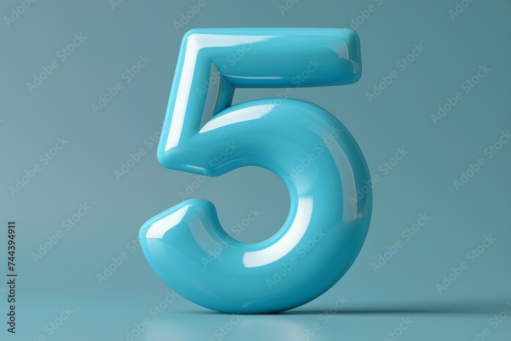 Numeral 5 five, date or birthday concept. Background with selective focus and copy space Numeral 5 five, date or birthday concept. Background with selective focus and copy space