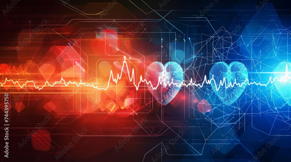 illustration of heart beats on Healthcare and Medical background illustration of heart beats on Healthcare and Medical background