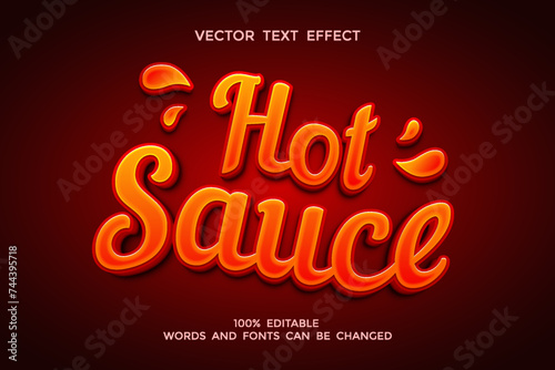 hot spicy sauce editable 3d text effect