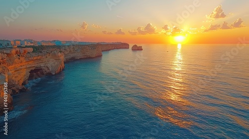 Spectacular spring cityscape of Polignano a Mare town