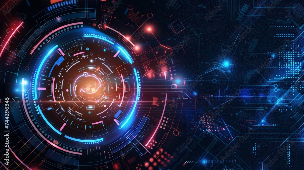 Obraz premium vector digital technology concept, abstract background