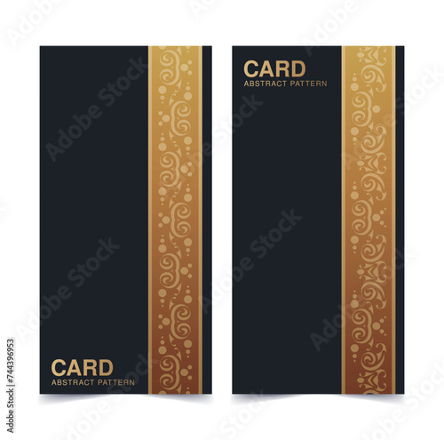 elegant gold pattern card design