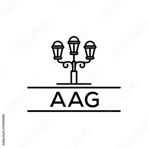 AAG Letter logo design template vector. AAG Business abstract connection vector logo. AAG icon circle logotype.
