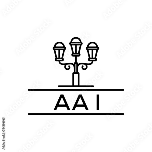 AAI Letter logo design template vector. AAI Business abstract connection vector logo. AAI icon circle logotype.
