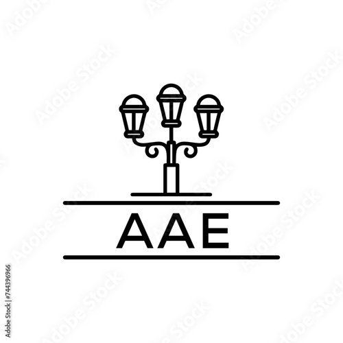 AAE Letter logo design template vector. AAE Business abstract connection vector logo. AAE icon circle logotype.
