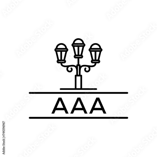 AAA Letter logo design template vector. AAA Business abstract connection vector logo. AAA icon circle logotype.
