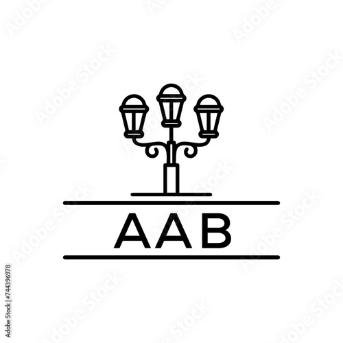 AAB Letter logo design template vector. AAB Business abstract connection vector logo. AAB icon circle logotype.

