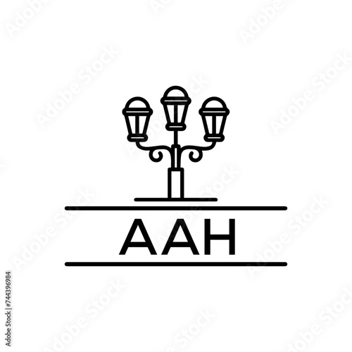 AAH Letter logo design template vector. AAH Business abstract connection vector logo. AAH icon circle logotype.
