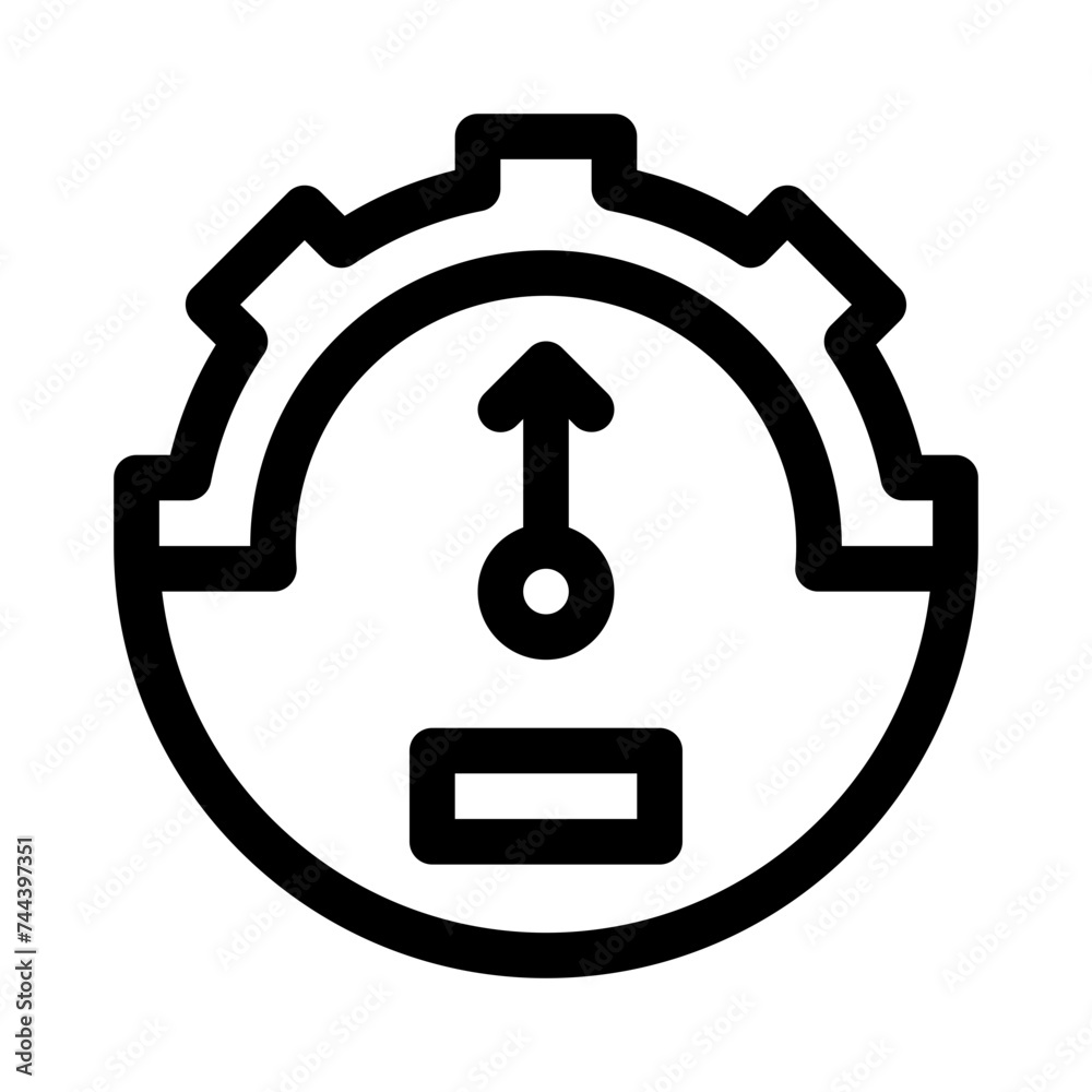 speedometer line icon