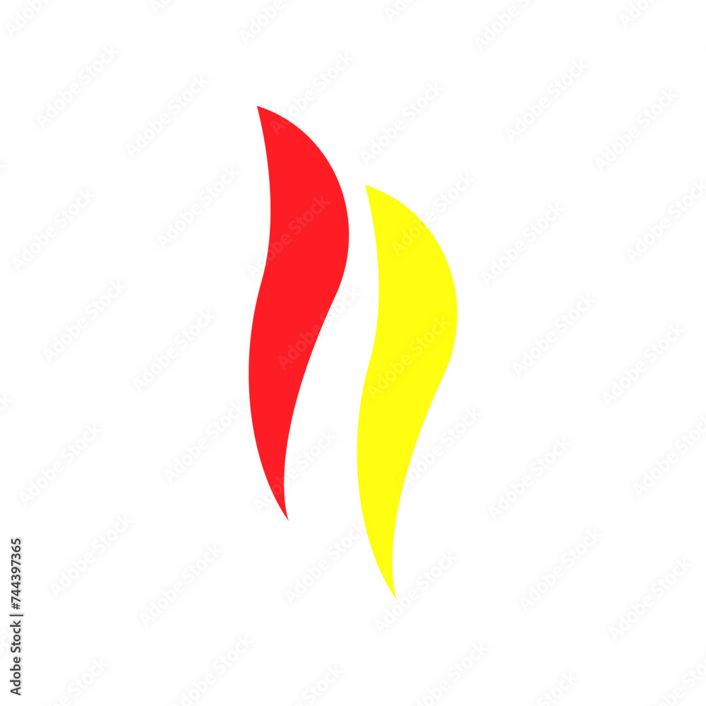 Flame Spirit Icon Vector Logo Design Template Flame Spirit Icon Vector Logo Design Template