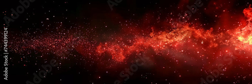 red fire particles lights on black background, fire in motion blur.,Flame, fire with smoke on dark background