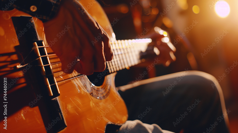 Fototapeta premium close up of a guitar