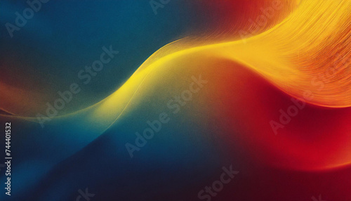 Dynamic Spectrum: Grainy Wave with Yellow, Blue, and Red Palette