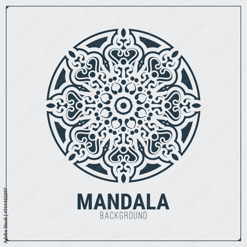 Mandala flat background design template