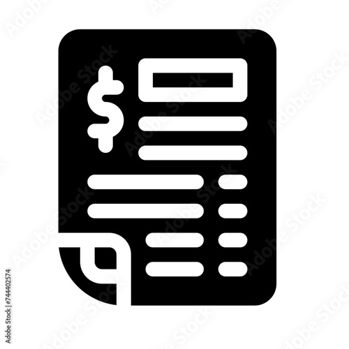 price list glyph icon