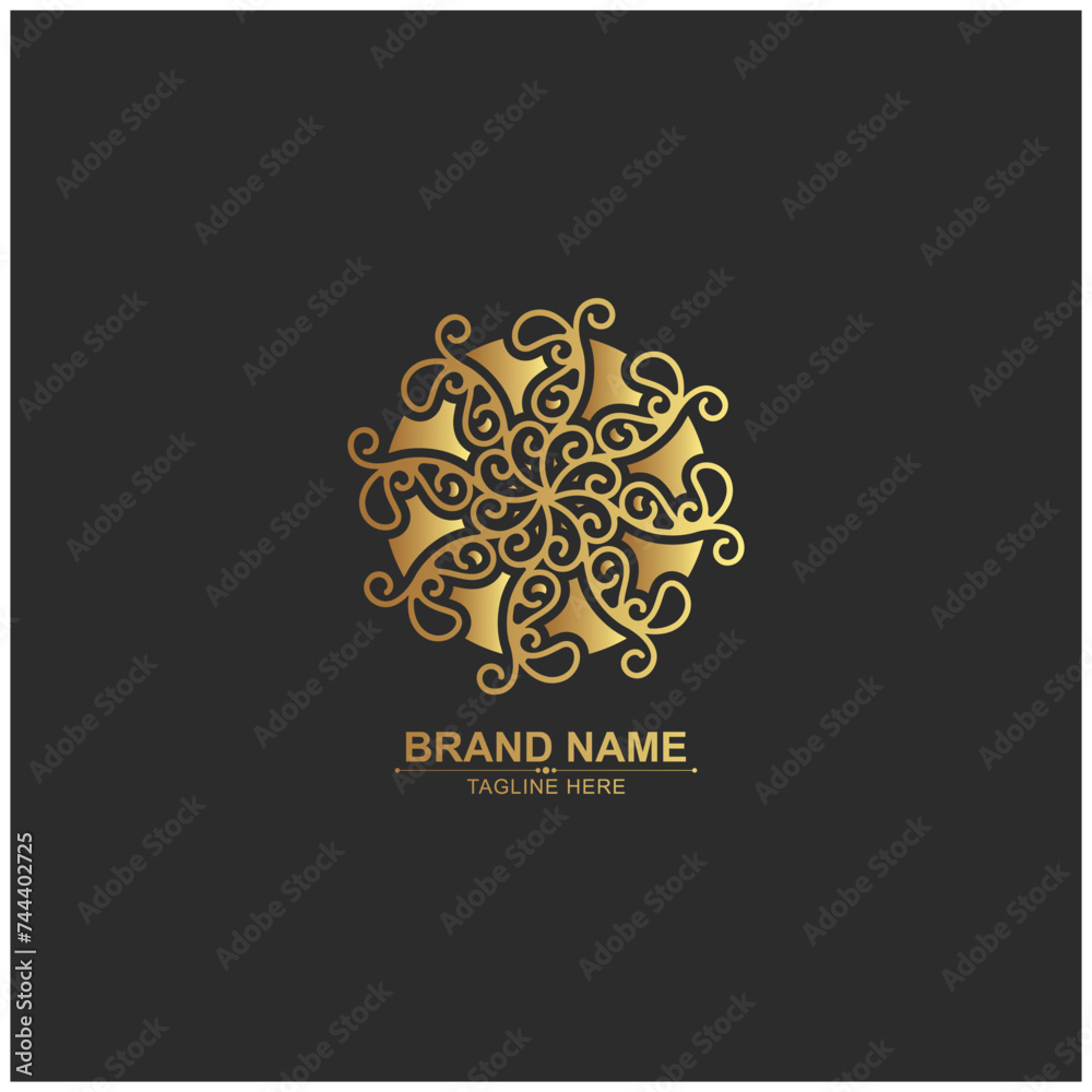 luxury ornament logo line art luxury ornament logo line art