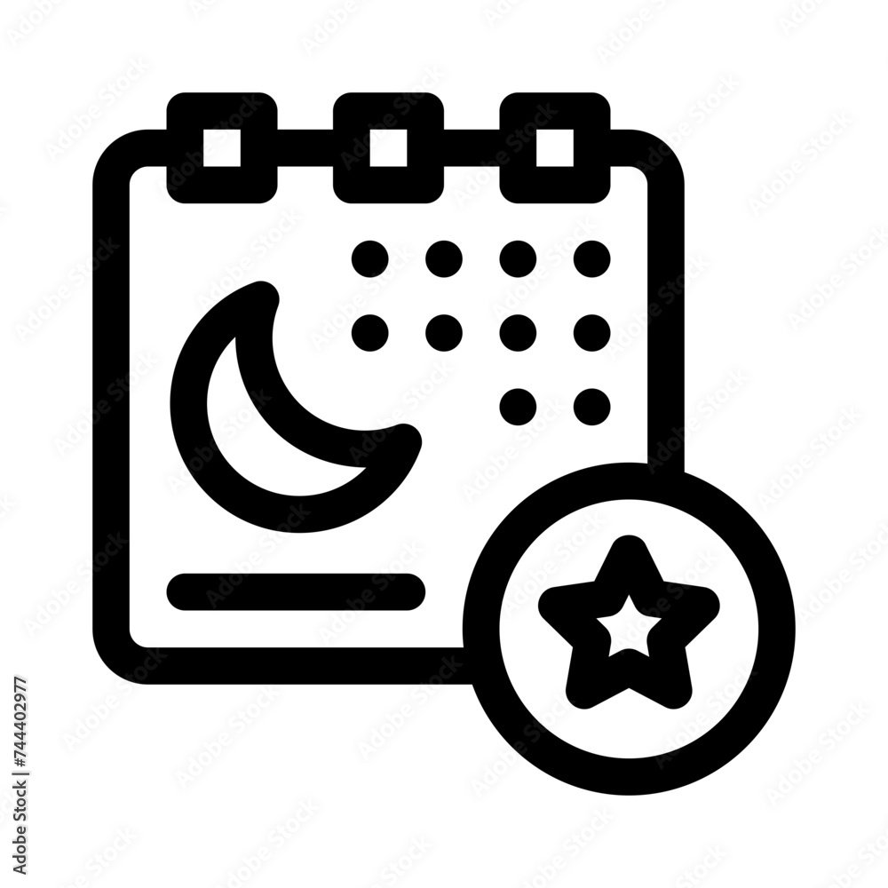 Obraz premium ramadan line icon