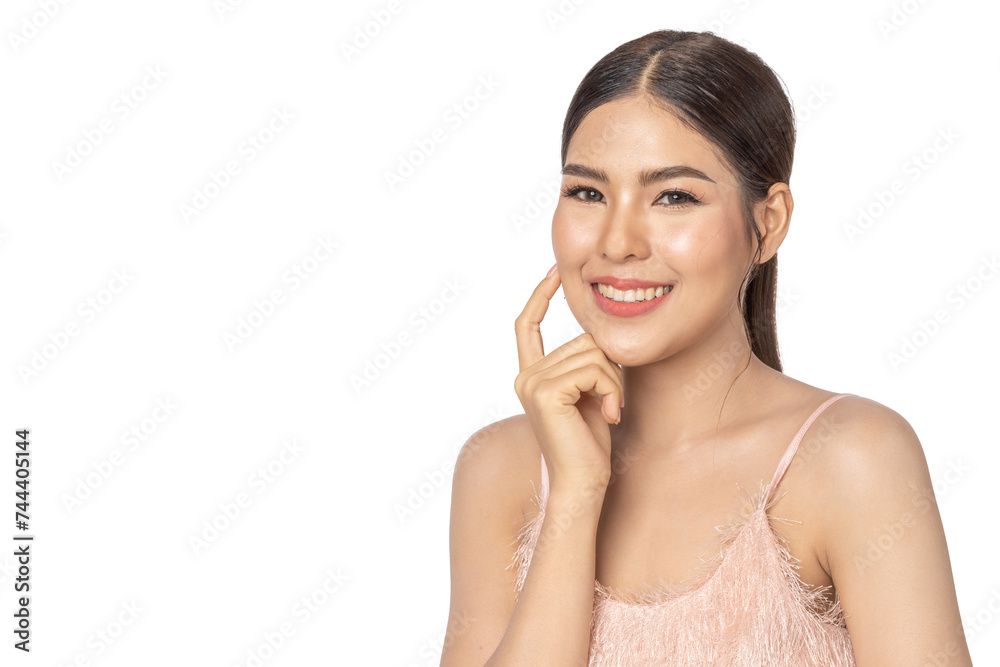 Smiling of beautiful asian woman fresh healthy white skin, healthy, clean, asian model girl, face, care, cream, skincare, cosmetics, cosmetology, beauty, fashion, make up.spa and wellness Smiling of beautiful asian woman fresh healthy white skin, healthy, clean, asian model girl, face, care, cream, skincare, cosmetics, cosmetology, beauty, fashion, make up.spa and wellness