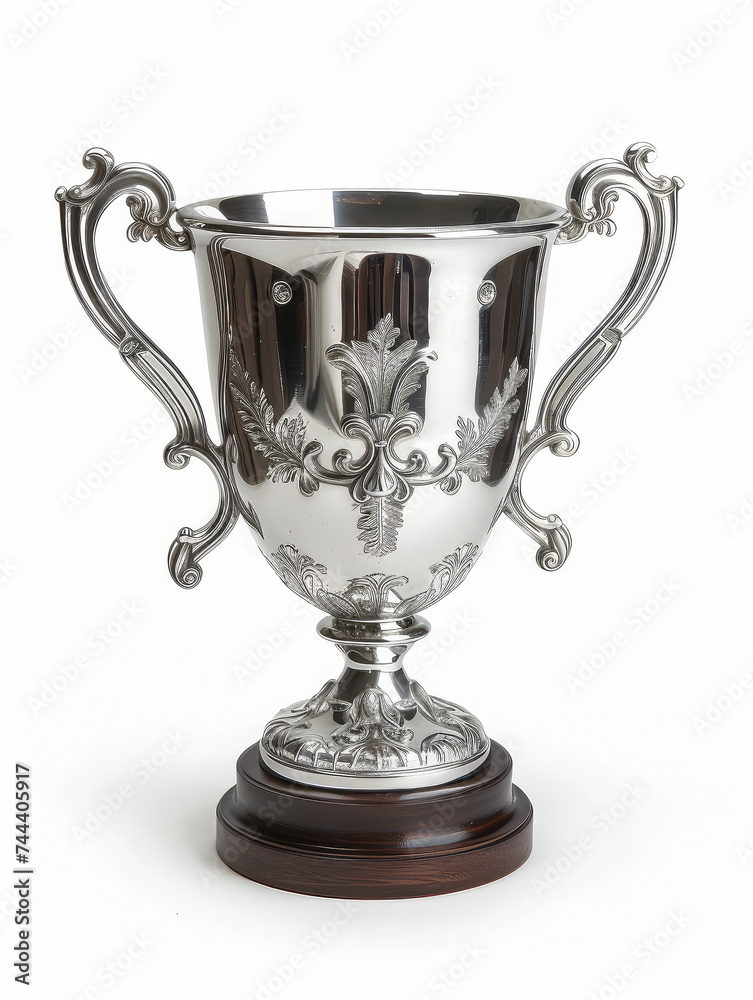 Silver trophy isolated on a white background Silver trophy isolated on a white background