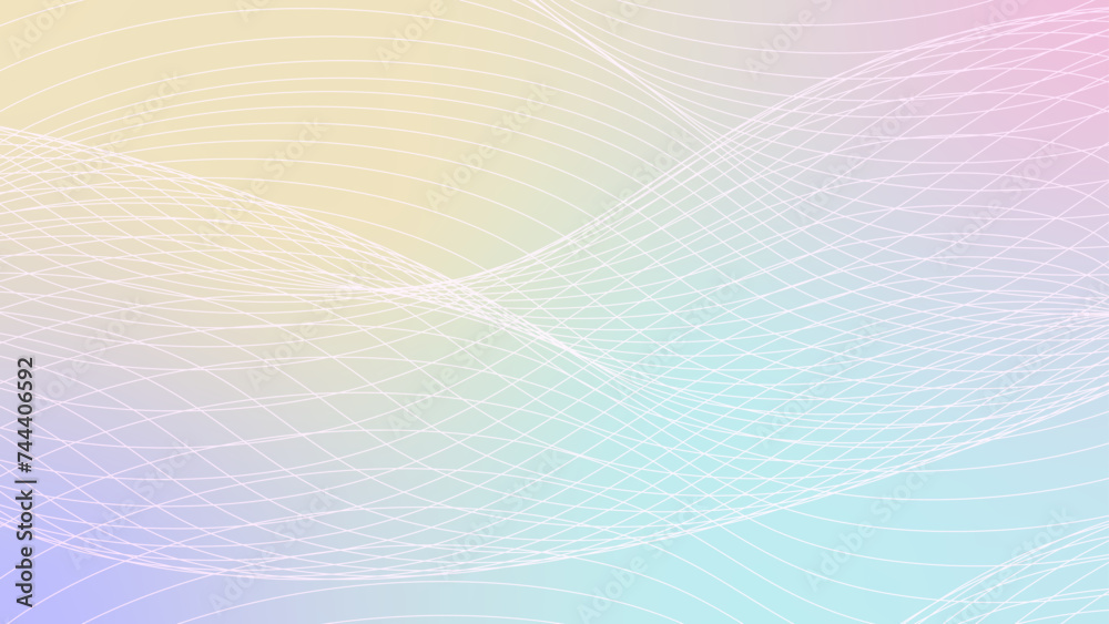 Pastel gradient abstract background with glowing wave. Moving lines design element. Gradient flowing wave lines. Futuristic digital future technology concept. Vector illustration Pastel gradient abstract background with glowing wave. Moving lines design element. Gradient flowing wave lines. Futuristic digital future technology concept. Vector illustration