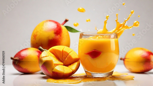 Glass of juice HD 8K wallpaper Stock Photographic Image