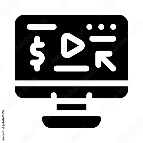 monetization glyph icon