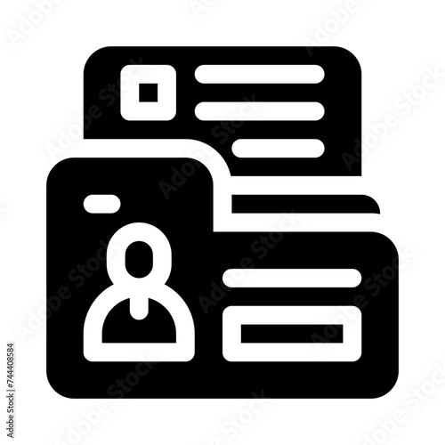 personal information glyph icon