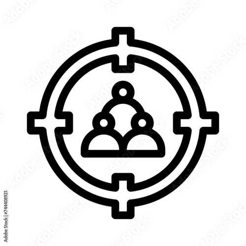target audience line icon