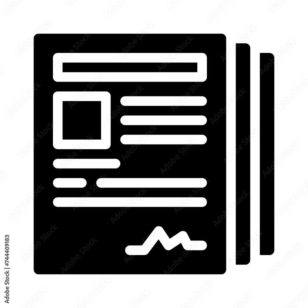 documents glyph icon