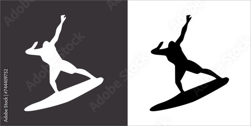 Illustration vector graphics of surf icon