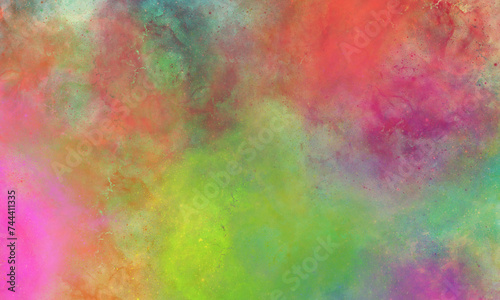 colorful pink and green galaxy outer space background