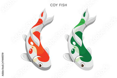 Traditional japan carp coy fish