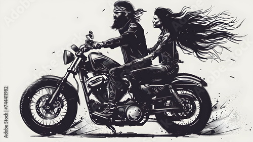 Motorcycle, Biker Graphic