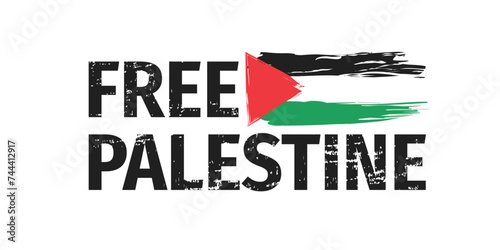 Free palestine template with palestine flag