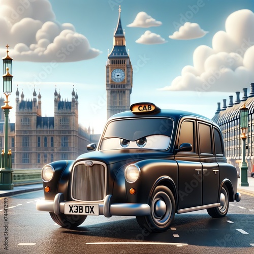 3D Classic Black Cab in London