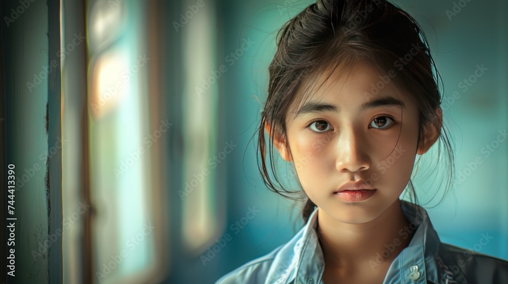 Thai girl looks good at home,A teenage girl in rural Thailand Thai girl looks good at home,A teenage girl in rural Thailand