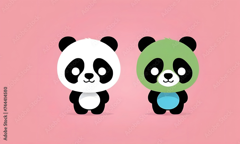 two panda 