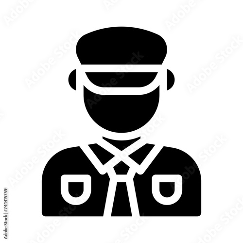 pilot glyph icon