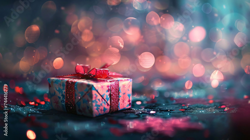 Perfect present gift in the style of a box with Christmas. © Ghazanfar