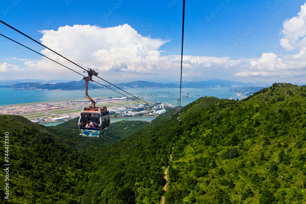 Ngong Ping 360 Skyrail at Lantau Island in Hong Kong.