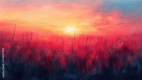 Abstract Serenity: Early Spring Morning in Soft Pastel Colors