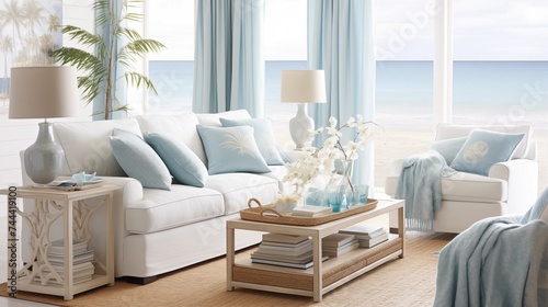 Coastal Retreat Create a serene coastal retreat with soothing hues