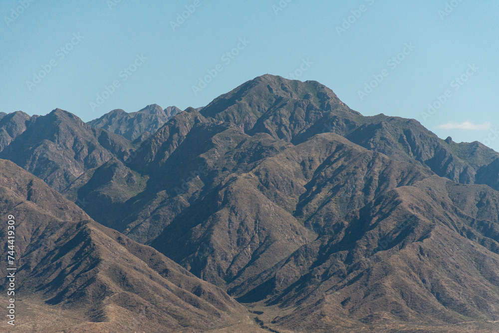 Beautiful view to andean mountain range near Mendoza, Argentina