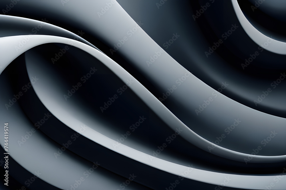 Fluid abstract background with colorful gradient. Abstract black blue wave illustration of modern movement. Fluid abstract background with colorful gradient. Abstract black blue wave illustration of modern movement.